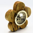 Handcrafted Spalted Beech Skeleton Flower Clock: SKU-Clox19