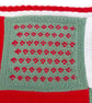 Hand Knitted Christmas Blanket with Red Tartan Fleece Backing - Image 8