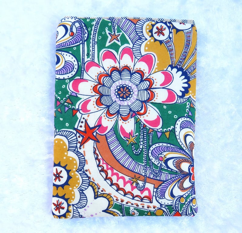 Liberty print passport cover, Firework Garden