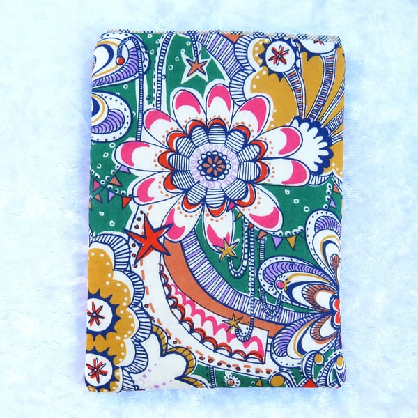 Liberty print passport cover, Firework Garden