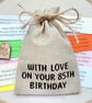 85th Birthday Keepsake Quote Gift, 31 Quotes, Turning 85 Milestone Present 