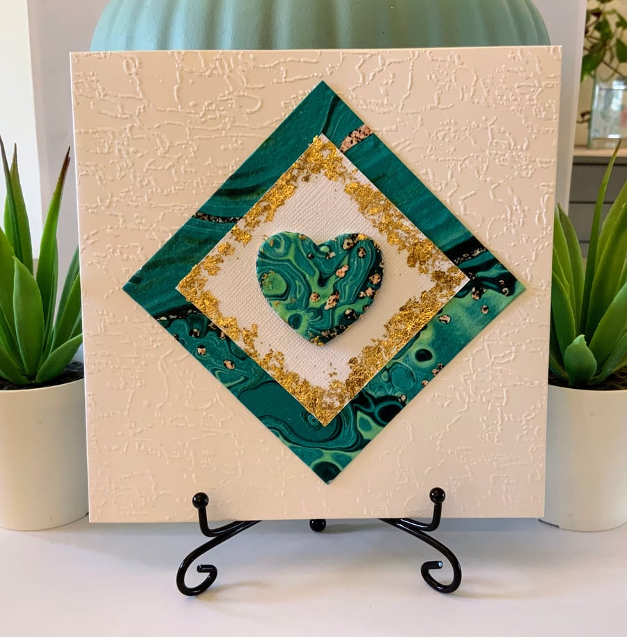 Wood Heart Occasion Card.