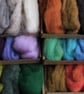 Carded Corriedale wool slivers selection - "blues" letterbox pack - Image 8