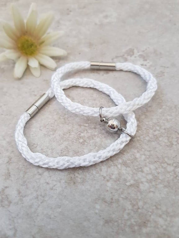 Boho Wedding jewelry, Matching Bracelets, Magnetic Couple Bracelets, Anniversary