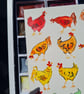 Whimsical Rainbow Chickens, Hand-Painted original artwork - Image 5