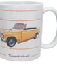 Triumph Herald Convertible 1970 - 11oz Ceramic Mug - Plain or Stripy Design - Image 1