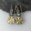 9ct gold and labradorite Bloom earrings