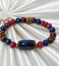 Ceramic & Wood Beaded Bracelet - Image 1