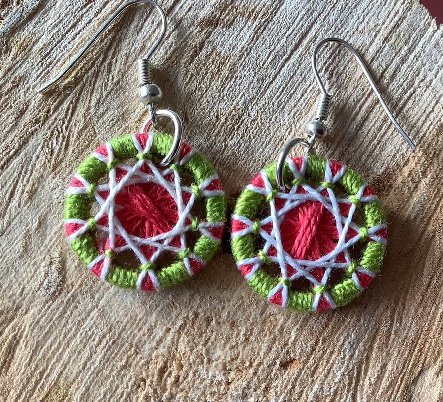 Bright Textile Earrings 