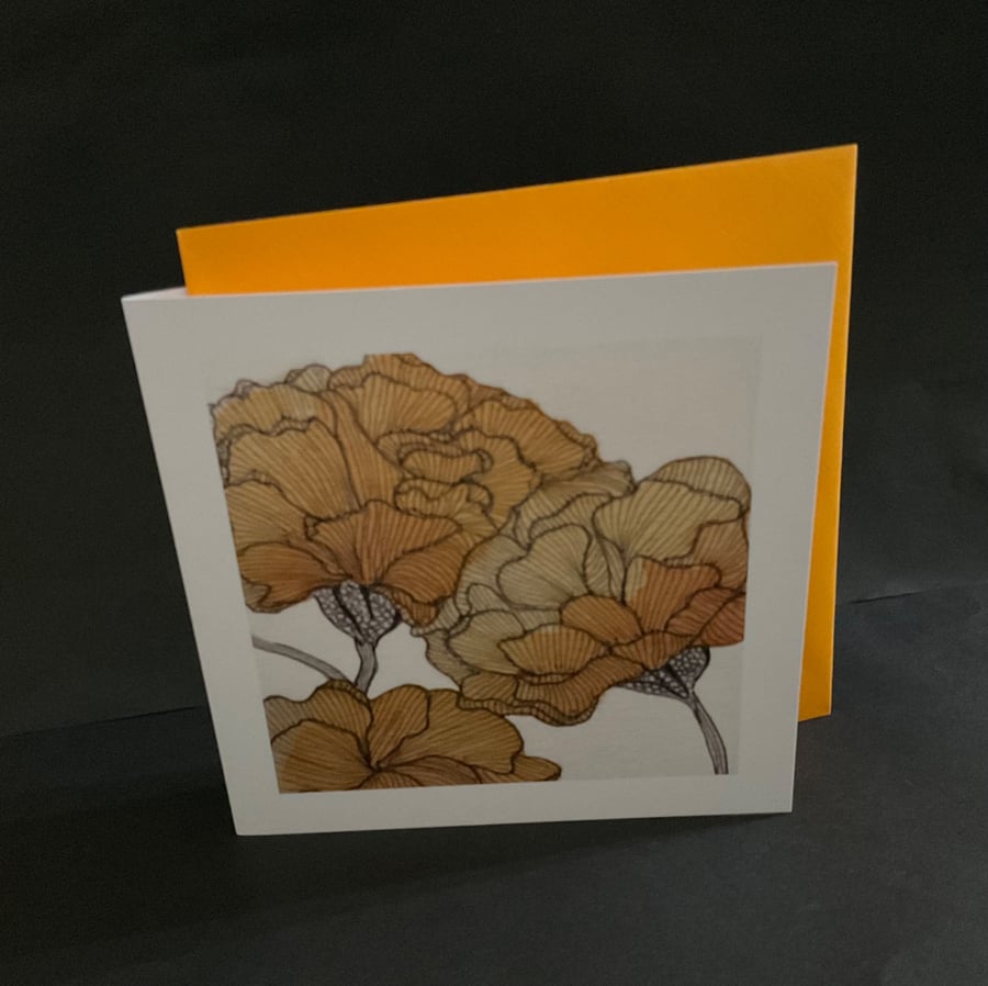 Mellow Yellow floral themed card