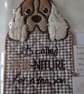 Cocker Spaniel Mug Rug Hand Made Embroidered Appliqué Cute