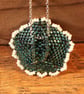 Tudor period inspired seedbead Pentagon Pendant with Aventurine - Image 3