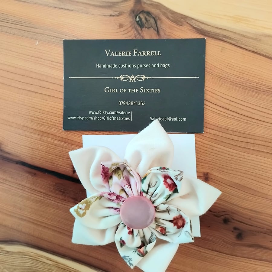 Fabric  Flower Brooch