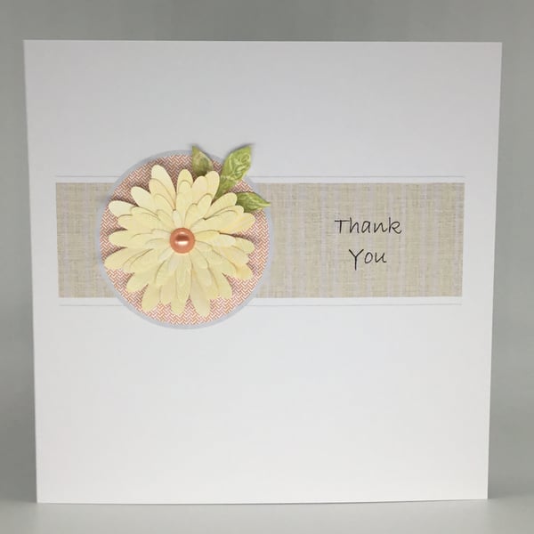 Floral Thank You handmade card