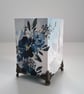 Handmade Decoupaged Wooden Holder with Legs