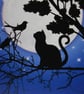 Cat Silhouette greeting card - Image 2