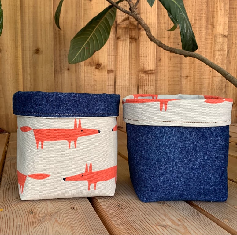 Fabric storage basket