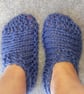 KNITTING PATTERN PDF Denim Slippers  - Image 1