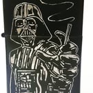 Hand Engraved Darth Vader Petrol Lighter