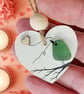 Sea Glass Bird Keepsake - Handmade Coastal Hanging Decoration or Fridge Magnet - Image 5