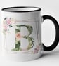 Personalised Floral INITIAL Mug Flowers Mug Custom Name Bridesmaid Gift For Her  - Image 5