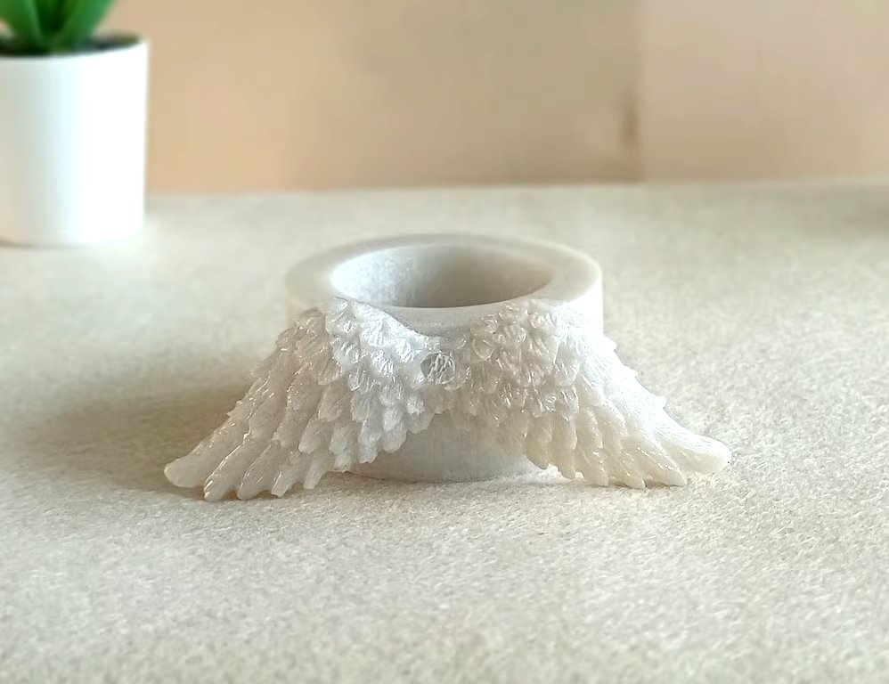 Angel Wing Tealight Holder – Handmade Memorial Keepsake for the Home