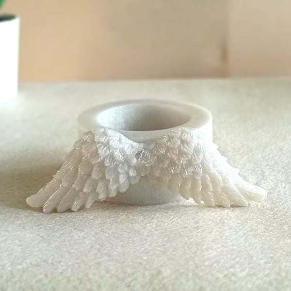 Angel Wing Tealight Holder – Handmade Memorial Keepsake for the Home