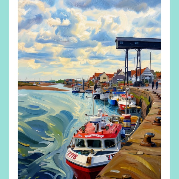 Wells-Next-The Sea Art Greeting Card A5 Size 