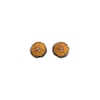 Whimsical wonderful Sunflower Yellow  Resin Ear Studs by EllyMental