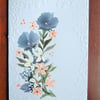 hand painted original floral card ( ref F 562)