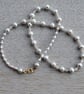 Grey Pearl and Faceted Labradorite Necklace with a 14k Gold Filled Trigger Clasp - Image 3