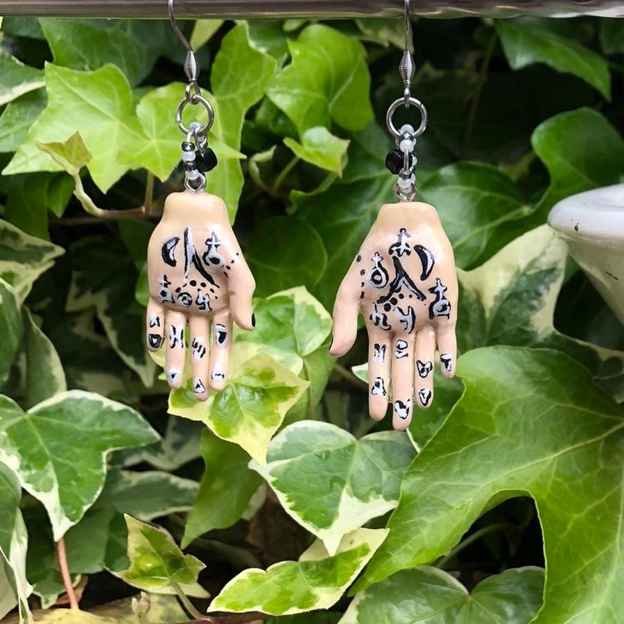 Palmistry Hand Earrings