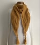 COTTON blend scarf. 'Landscape' .Soft, lightweight , all-seasons .Mustard, Gold. - Image 8