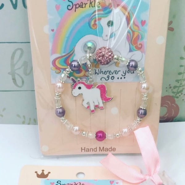 Unicorn toddler bracelet gift for children unicorn charm bracelet 