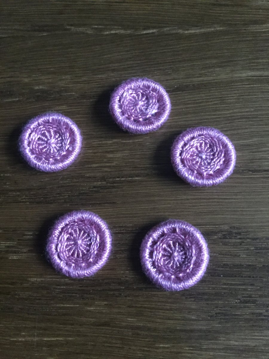 Set of 5, 18 mm, Dorset Cross Wheel Buttons, Yarrells, Dusky Pink, D1