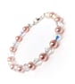 Peach Pearl and Crystal Bracelet, Austrian Crystal and Pearls, Wedding Jewellery - Image 2