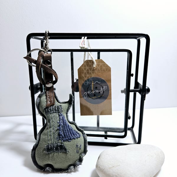 bags charm,  denim bags accessories, key charm, guitar bag charm 