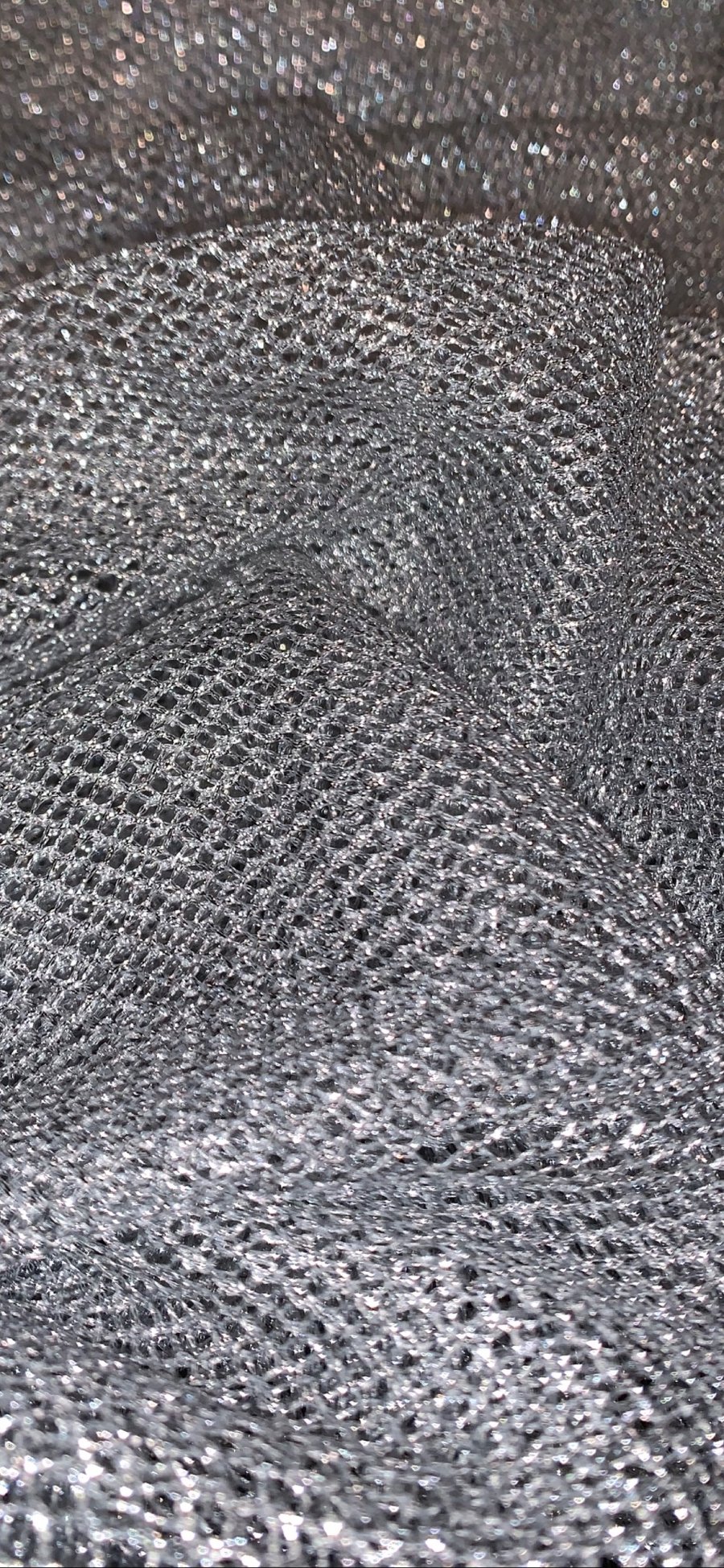 Silver Fishnet Chainmail Mesh Net Fabric 58'' PRICE PER METER