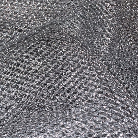 Silver Fishnet Chainmail Mesh Net Fabric 58'' PRICE PER METER