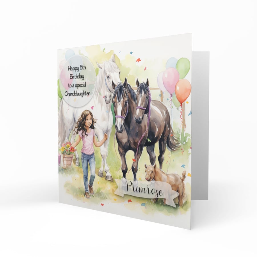 Personalised Birthday Card, Female, Any Relation, Horse Riding, C41