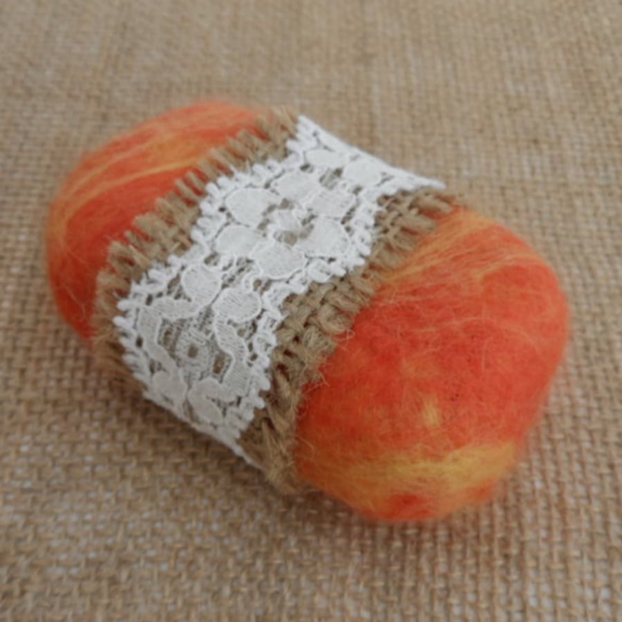 Felted Soap - for sensitive skin (orange-yellow)