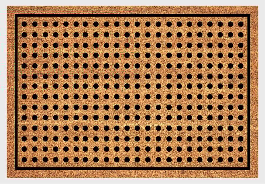 Black Dots Door Mat - Black Dots Welcome Mat - 3 Sizes