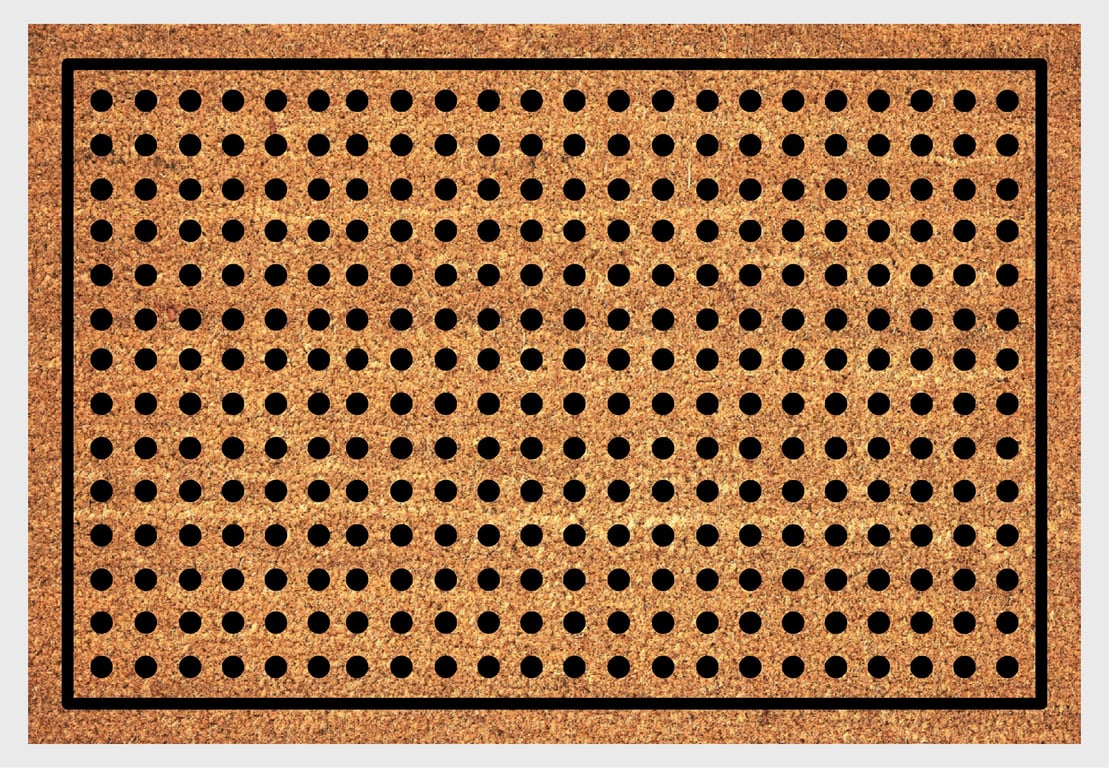 Black Dots Door Mat - Black Dots Welcome Mat - 3 Sizes