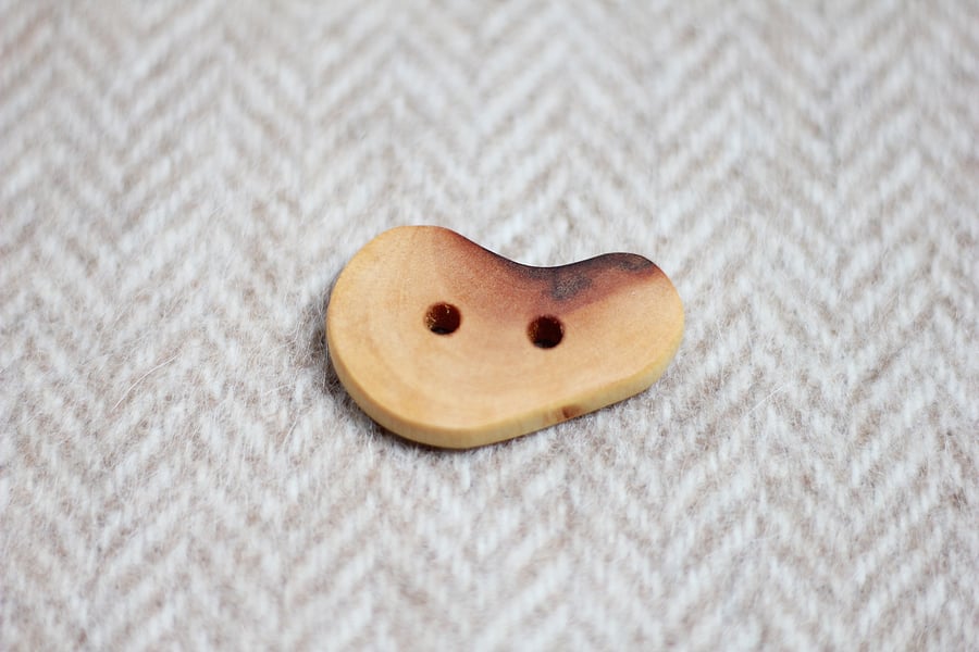 Button wooden handcrafted, natural timber - Folksy