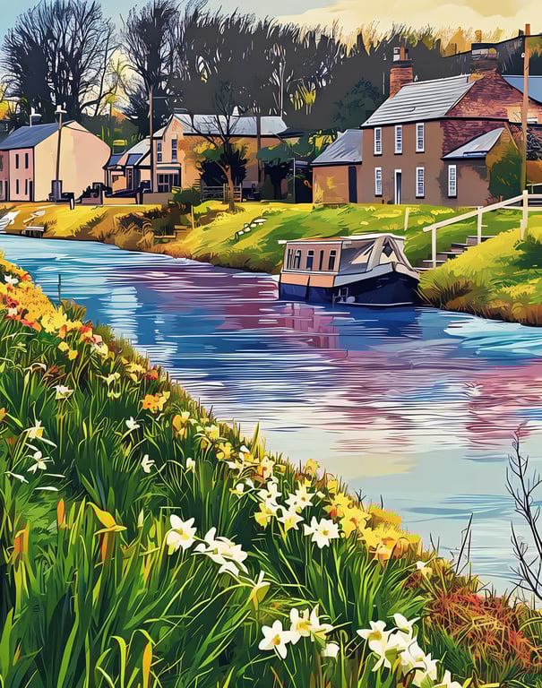 Digital Download of Picture Canal Boat Outwell Norfolk 