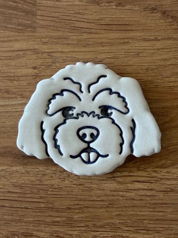 Handmade Ceramic Cavapoo Fridge magnet