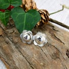 Sterling Silver Flower Stud Earrings