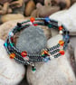 Haematite and crystal memory wire bangle - Image 3