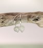 Silver Hook Earrings with Rainbow Moonstone Beads - Image 2