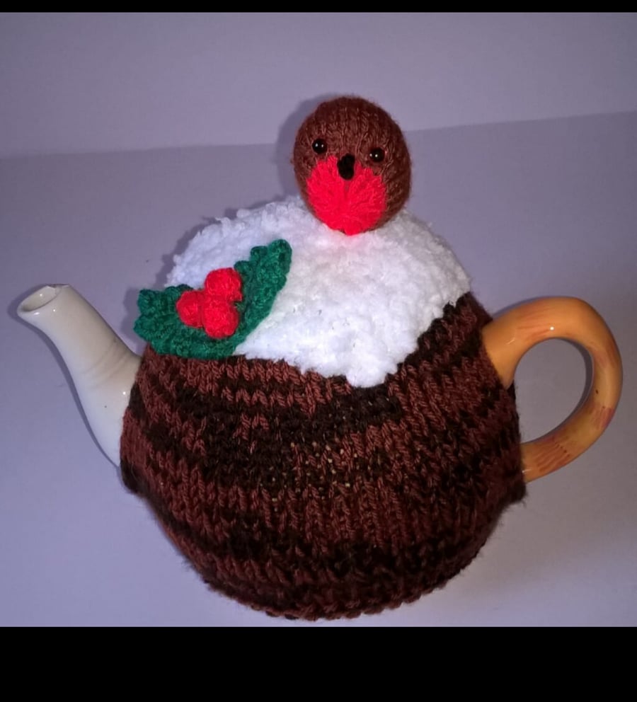 Robin and a Christmas Pud